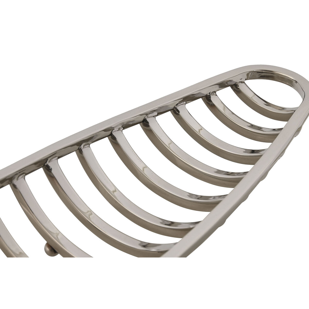 Decorațiune pentru Centrul Mesei Home ESPRIT Argintiu Oțel 51 x 12 x 6 cm