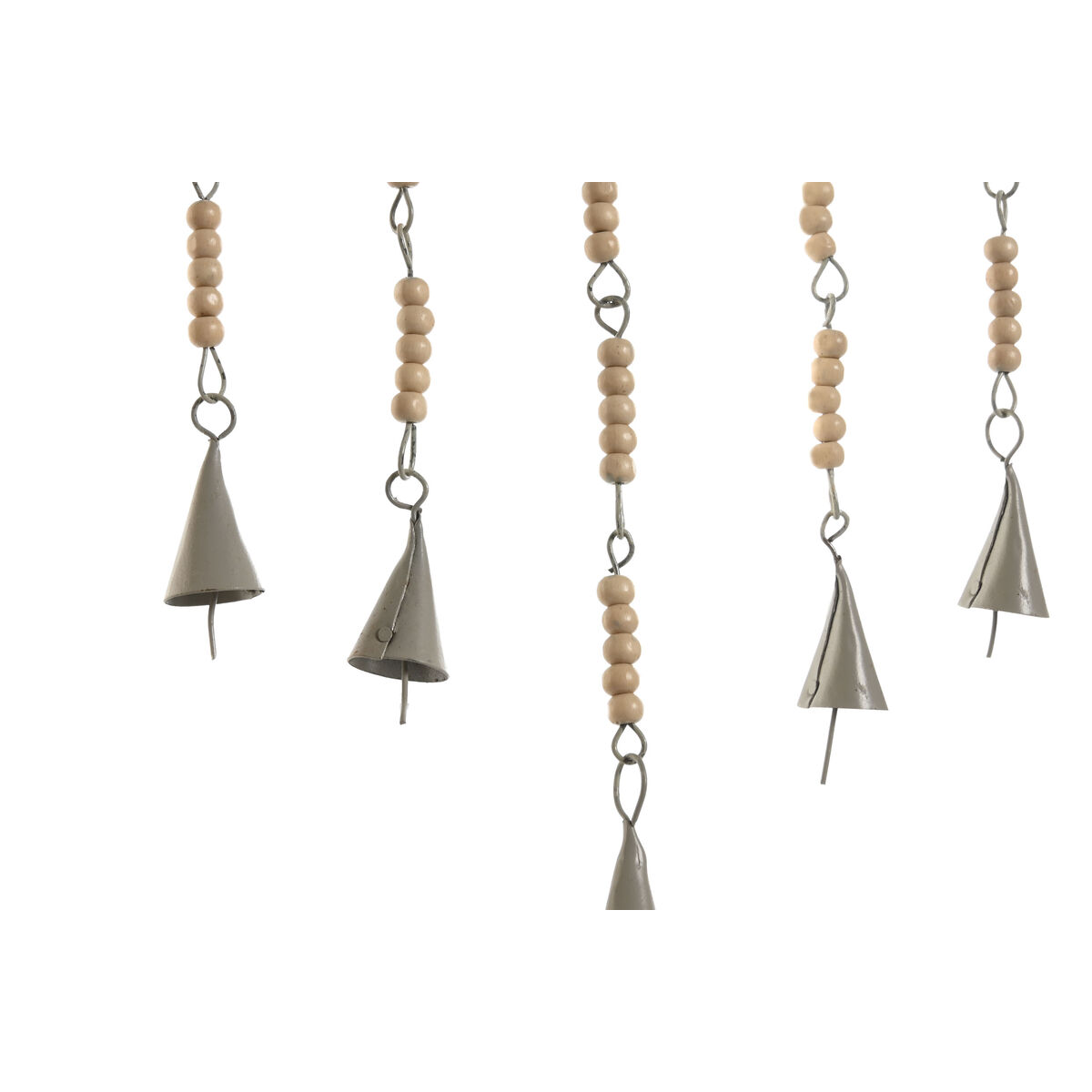 Decorațiune Suspendată Home ESPRIT Albastru Alb Gri Roz Fier Copac Buda Oriental 33 x 1 x 77 cm (4 Unități)