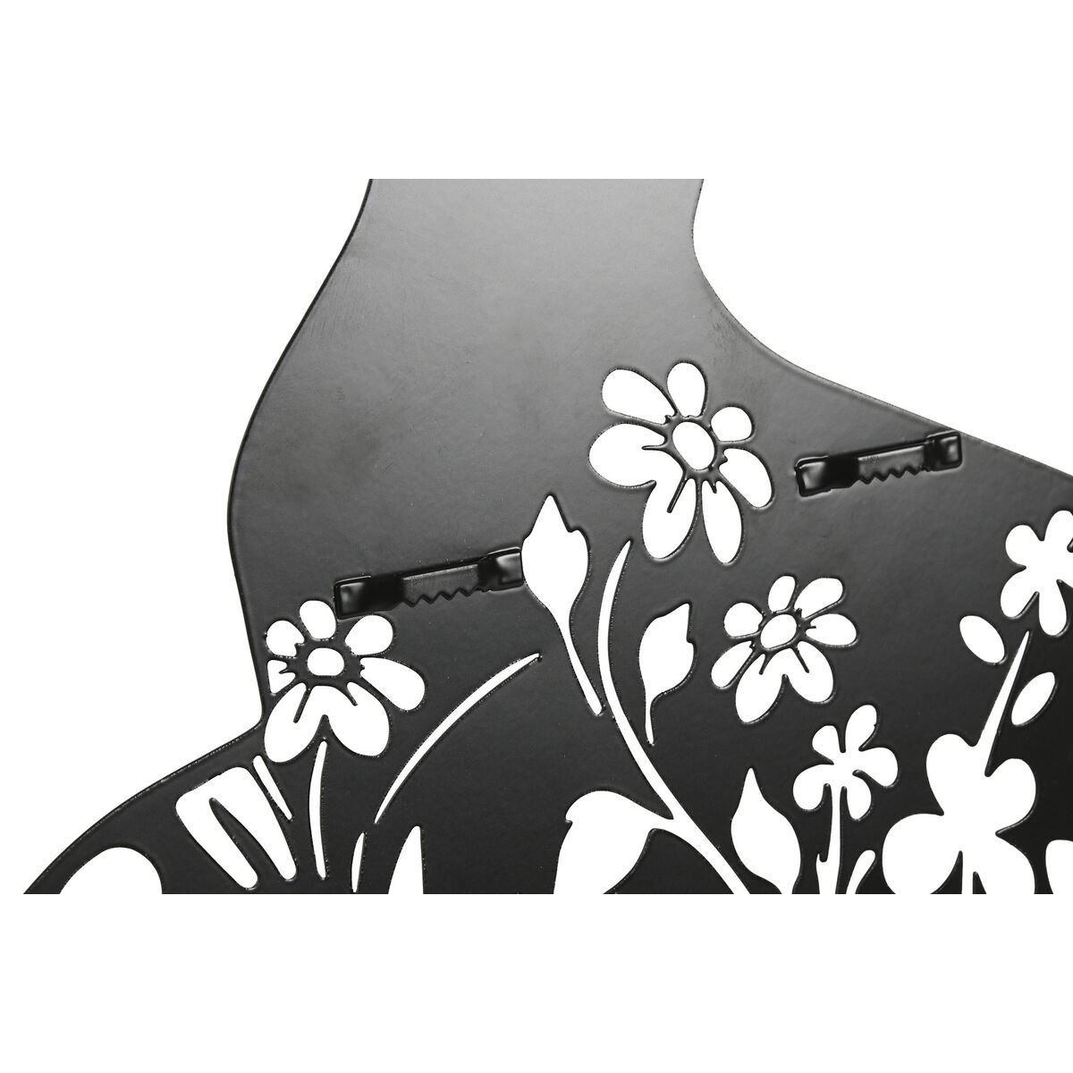 Decorațiune de Perete Home ESPRIT Negru Cric 37 x 1,3 x 48 cm (4 Unități)