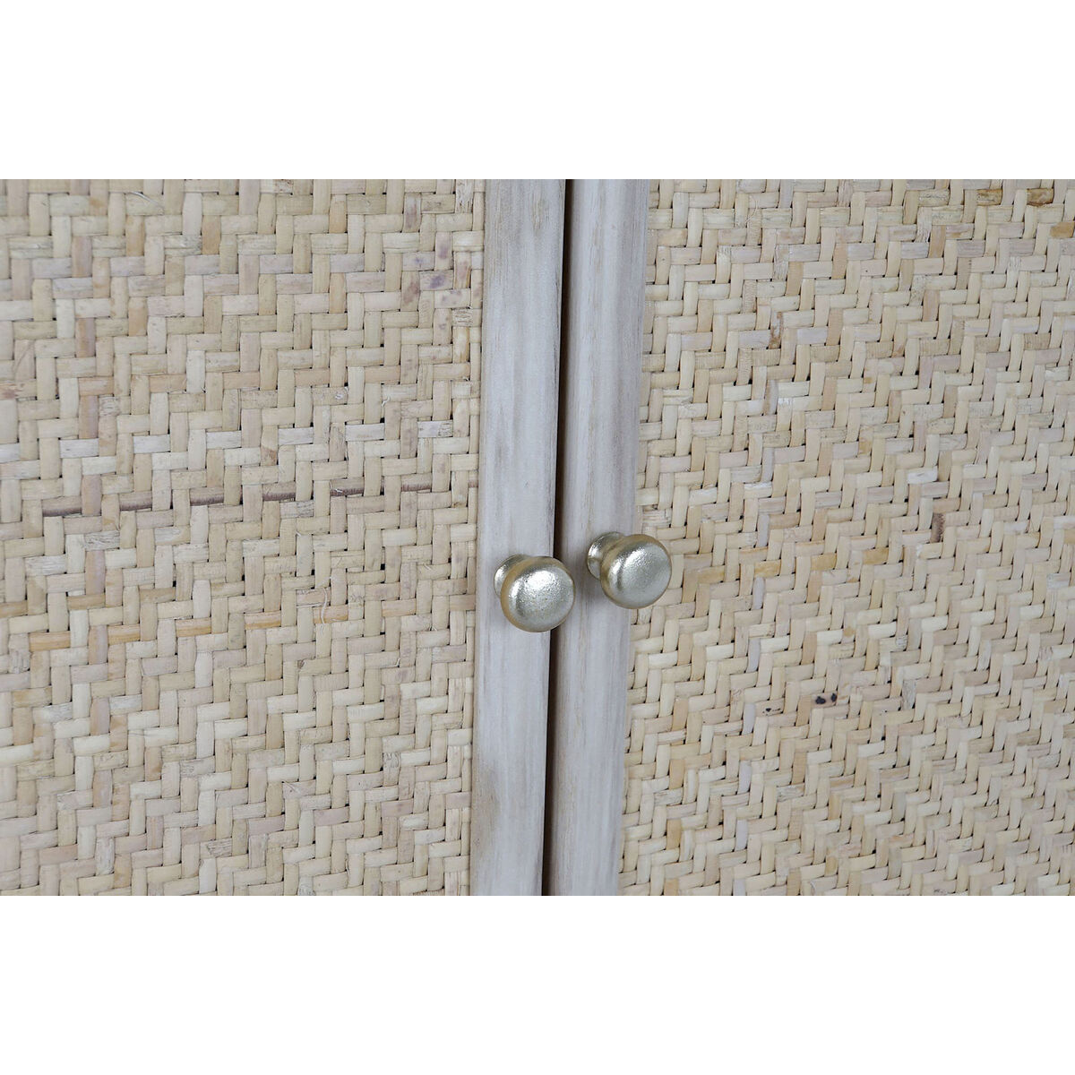 Cuier cu oglindă Home ESPRIT Natural Ratan Lemn de paulownia Oglindă 92 x 40 x 181 cm