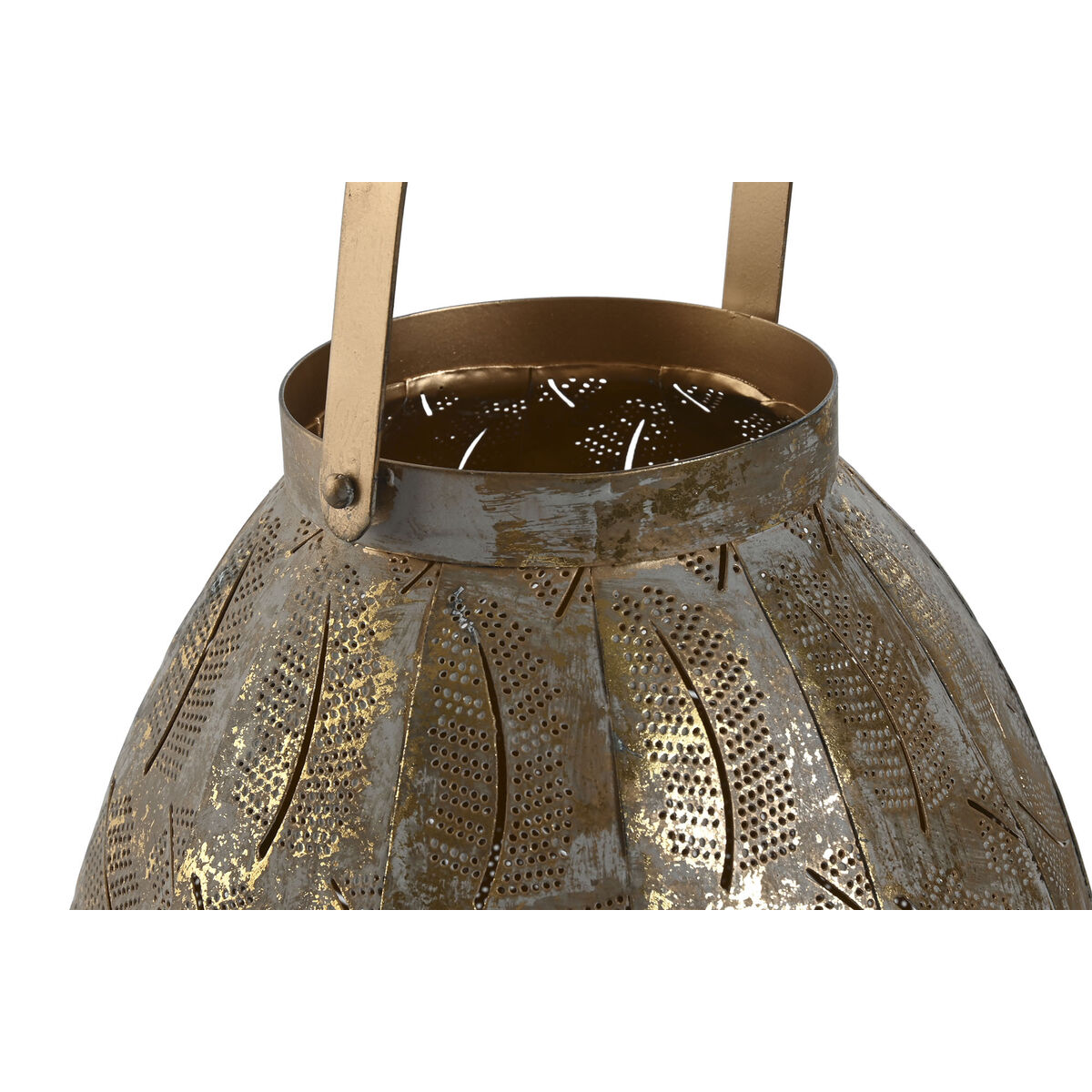 Set de Suporturi de Lumânări Home ESPRIT Auriu* Metal 25 x 25 x 28 cm (3 Unități)