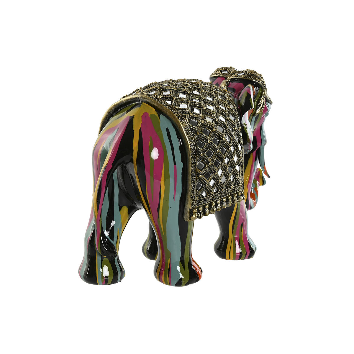 Figură Decorativă Home ESPRIT Multicolor Rășină Elefant 31 x 14 x 22 cm