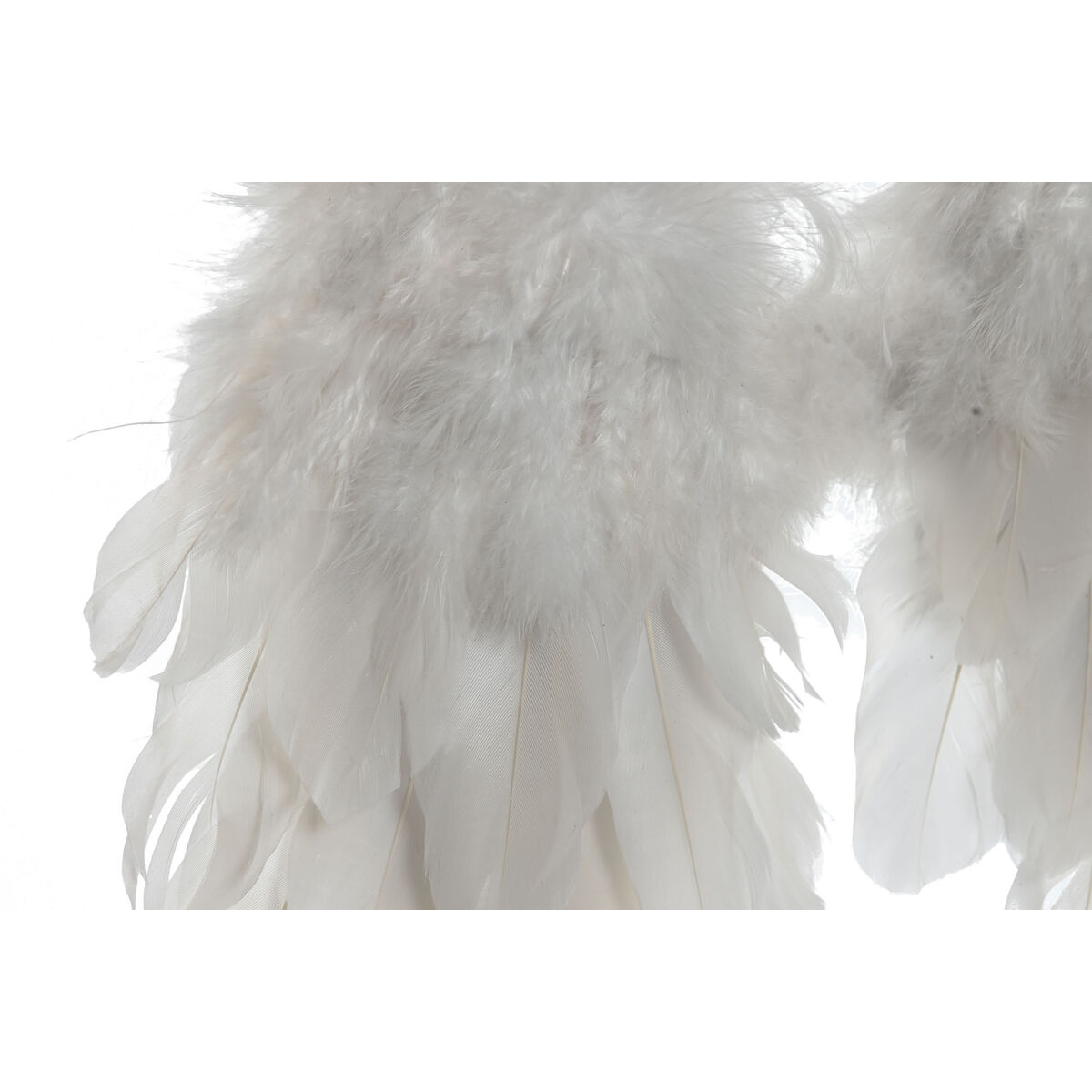 Decorațiune Suspendată Home ESPRIT Alb Auriu* Pană 28 x 4 x 33 cm (2 Unități)