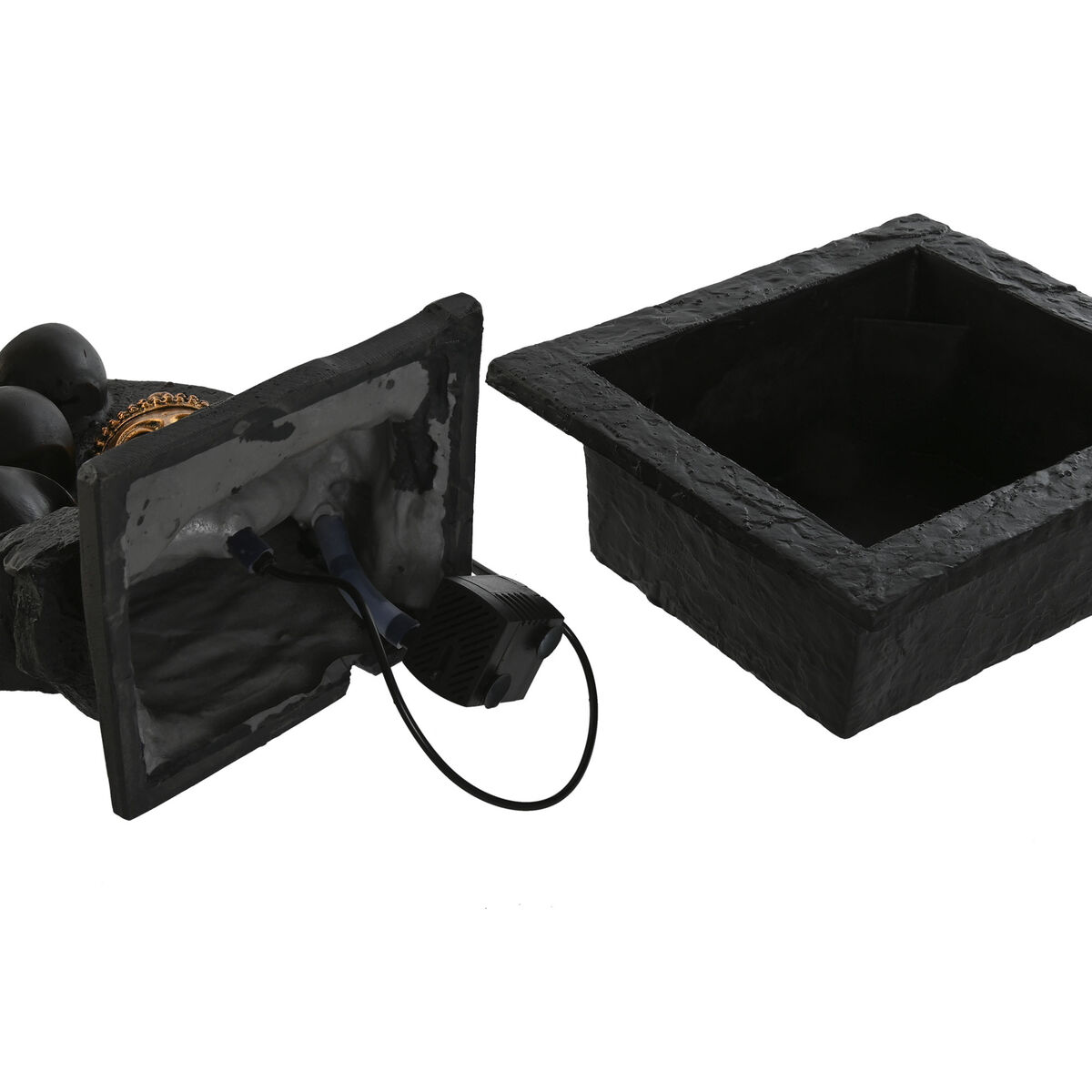 Fântână de Grădină Home ESPRIT Rășină Buda Oriental 21 x 19 x 27 cm (2 Unități)