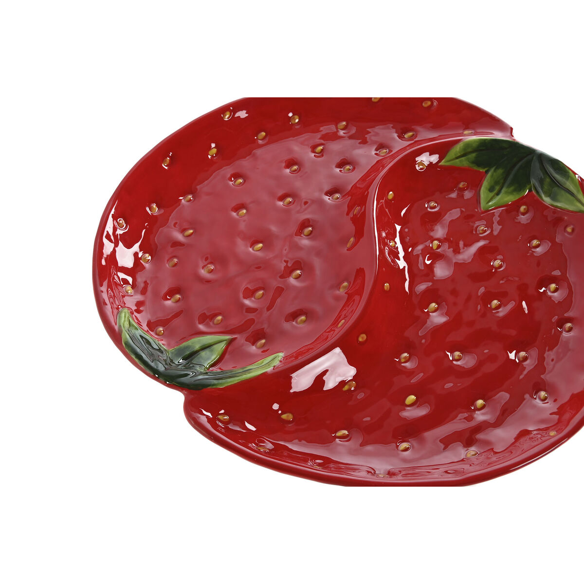 Farfurie Home ESPRIT Roșu Gresie 32 x 31 x 3,5 cm