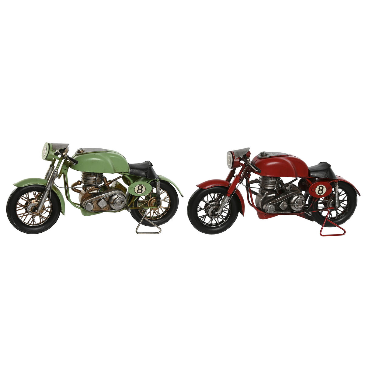 Figură Decorativă Home ESPRIT Roșu Verde Vintage 32 x 11 x 15 cm (2 Unități)