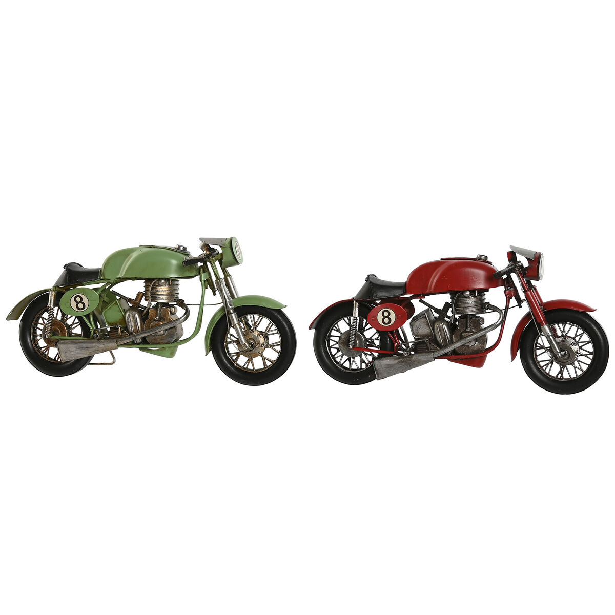 Figură Decorativă Home ESPRIT Roșu Verde Vintage 32 x 11 x 15 cm (2 Unități)