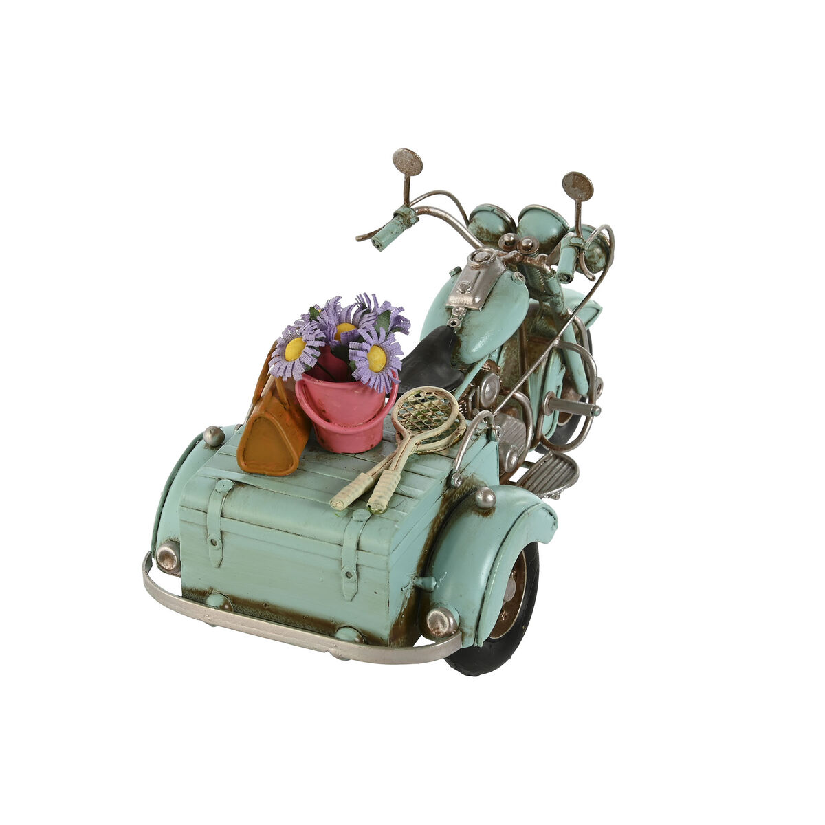 Figură Decorativă Home ESPRIT Albastru Portocaliu Vintage 22 x 10,5 x 11,5 cm (2 Unități)