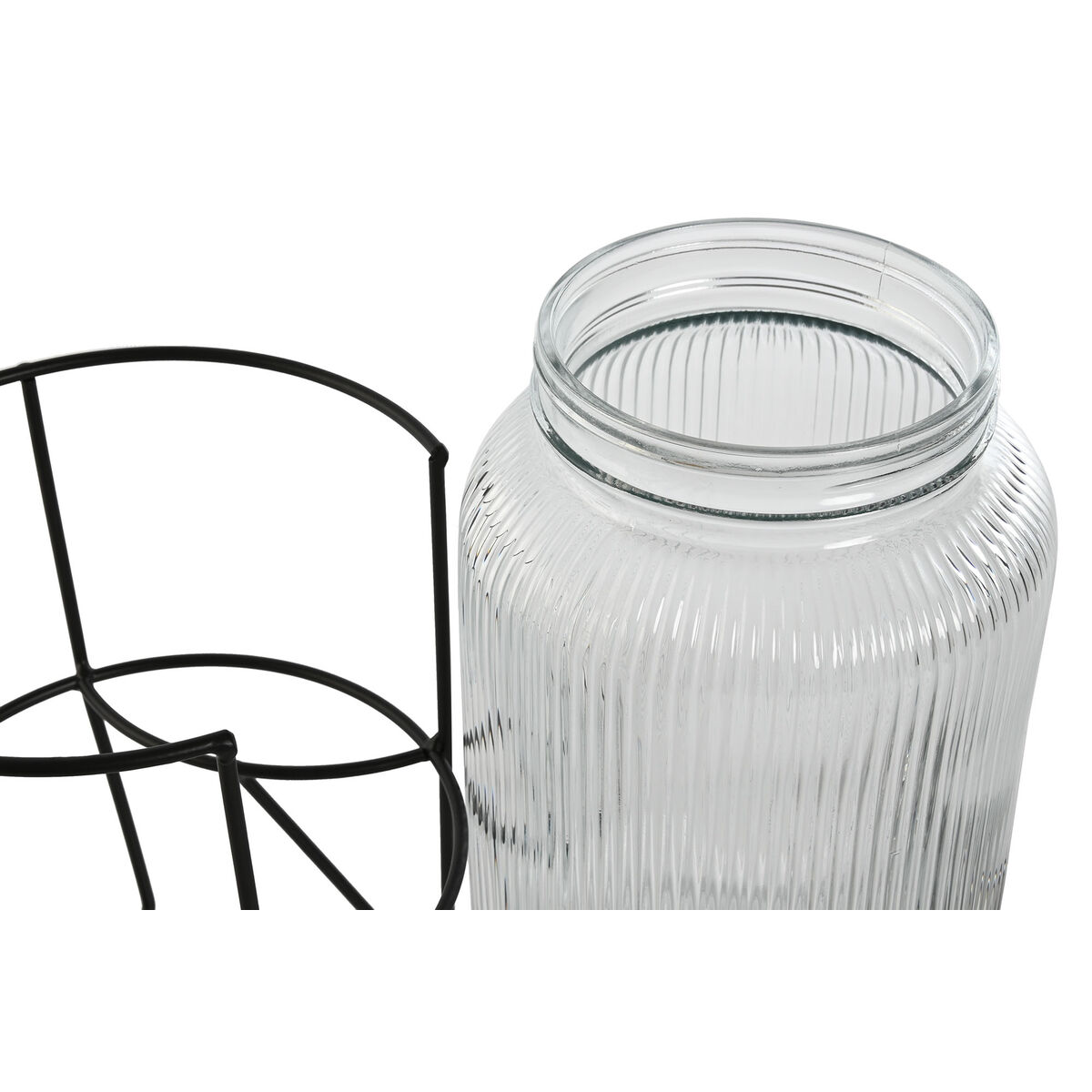 Dispenser de Apă Home ESPRIT Negru Metal Silicon Geam ABS 5 L 19,6 x 23,5 x 40,5 cm