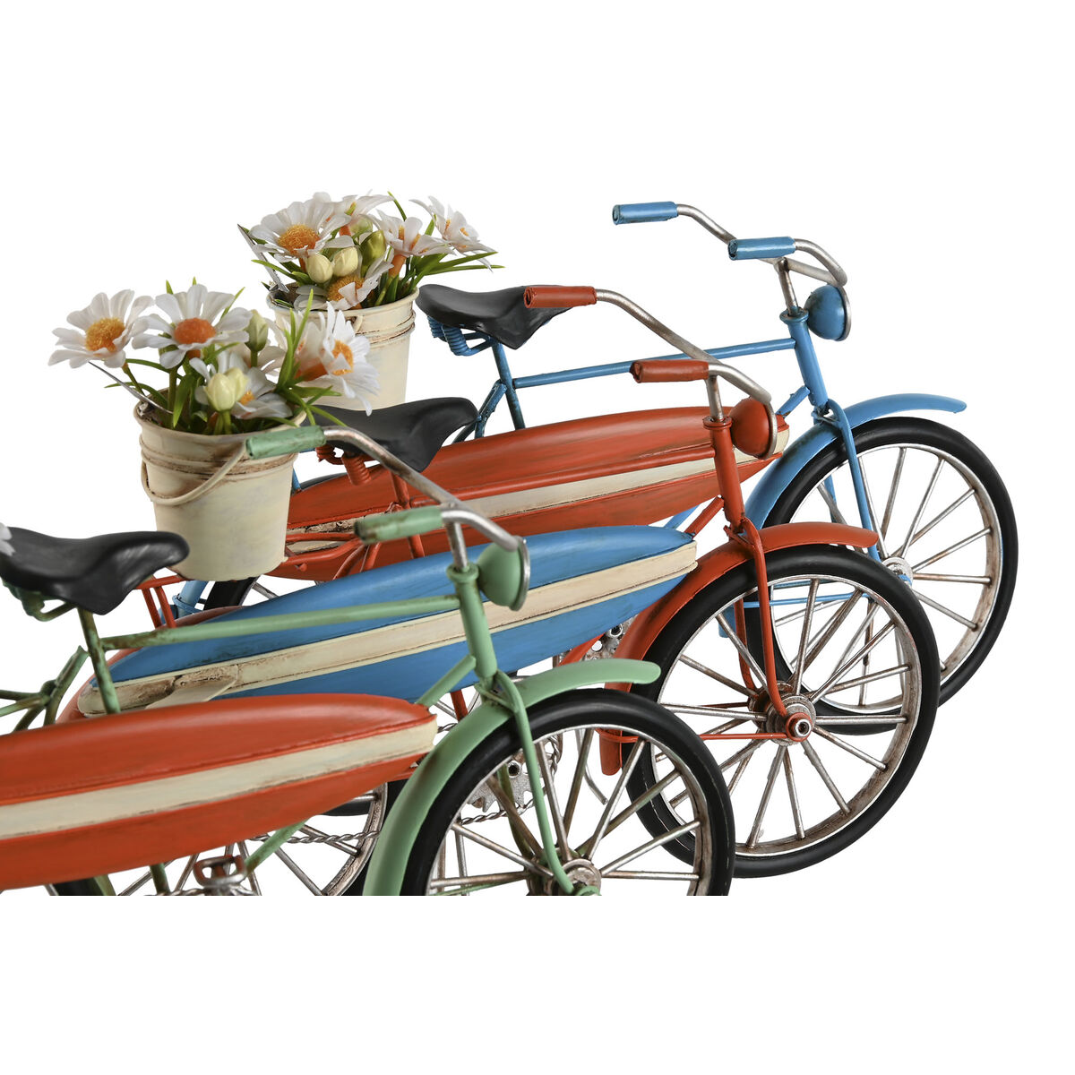 Figură Decorativă Home ESPRIT Albastru Verde Portocaliu 31 x 8,5 x 19 cm (3 Unități)