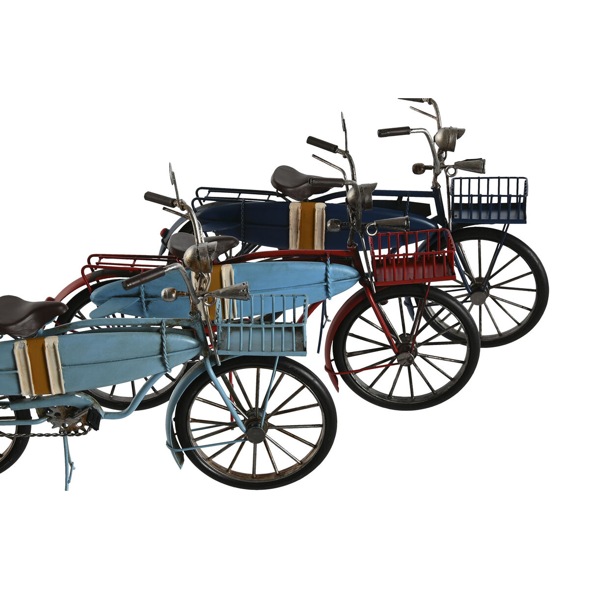 Figură Decorativă Home ESPRIT Albastru Roșu Bleumarin 30 x 13 x 22 cm (3 Unități)