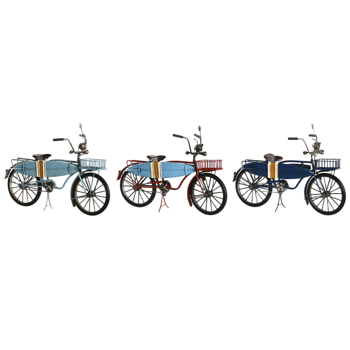 Figură Decorativă Home ESPRIT Albastru Roșu Bleumarin 30 x 13 x 22 cm (3 Unități)