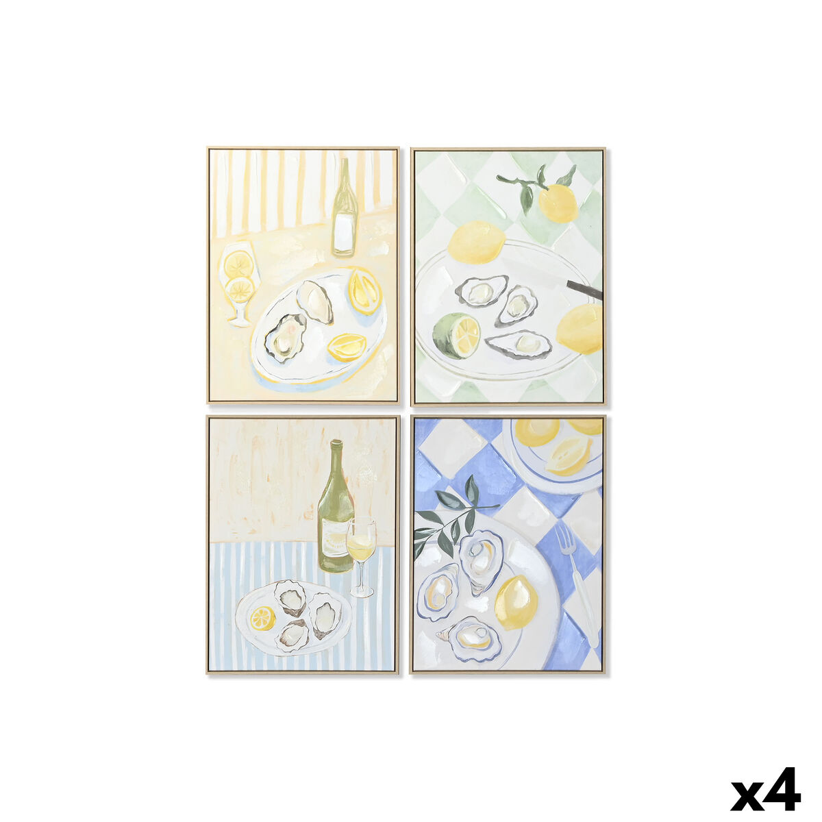 Pânză Home ESPRIT polistiren Pânză 60 x 4 x 80 cm (4 Unități)