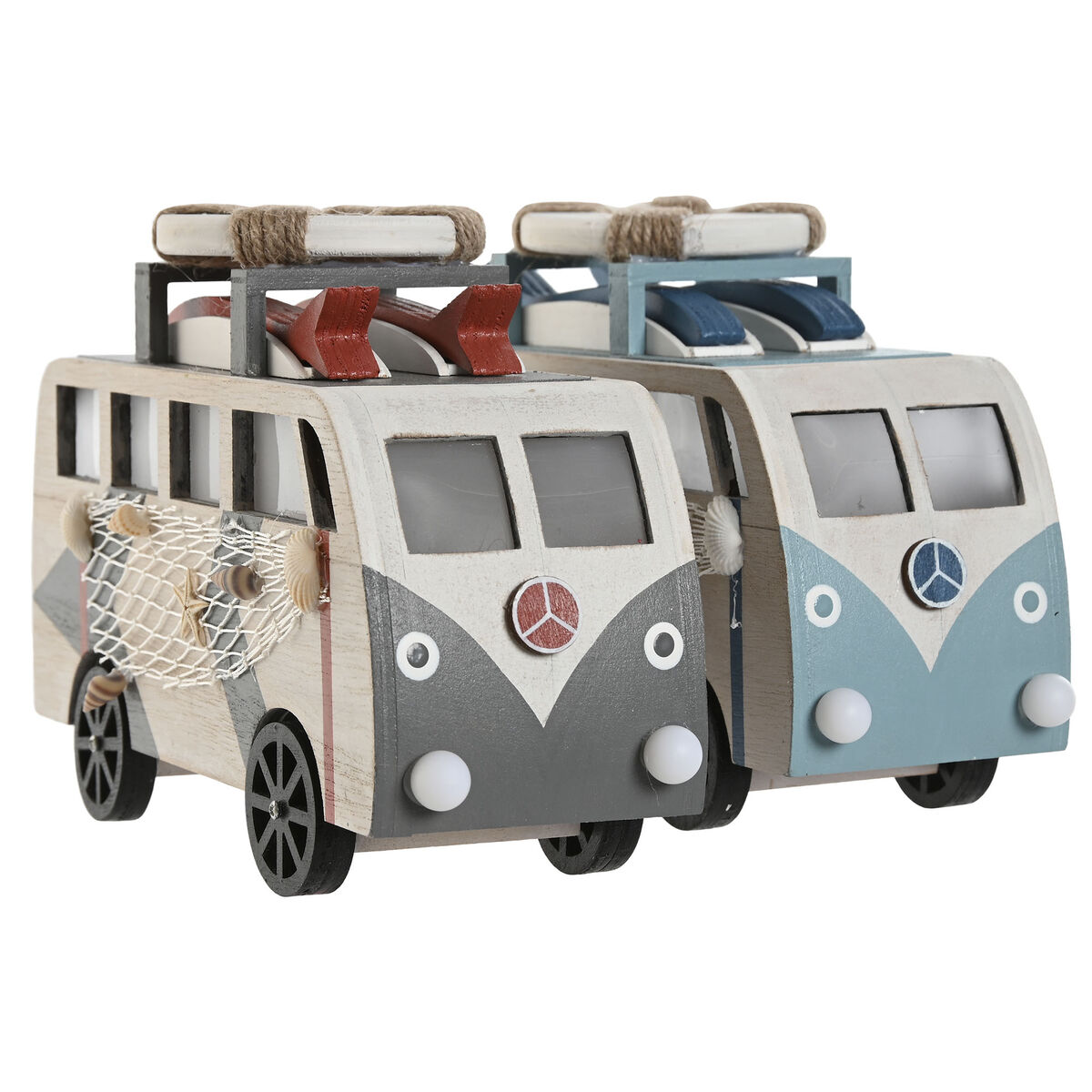 Figură Decorativă Home ESPRIT Albastru Alb Teracotă 22 x 7 x 14 cm (2 Unități)