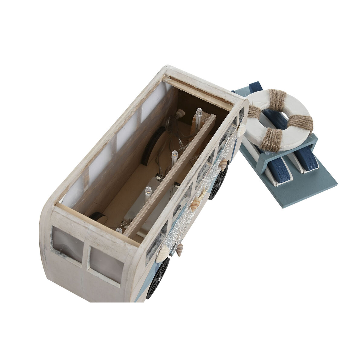 Figură Decorativă Home ESPRIT Albastru Alb Teracotă 22 x 7 x 14 cm (2 Unități)