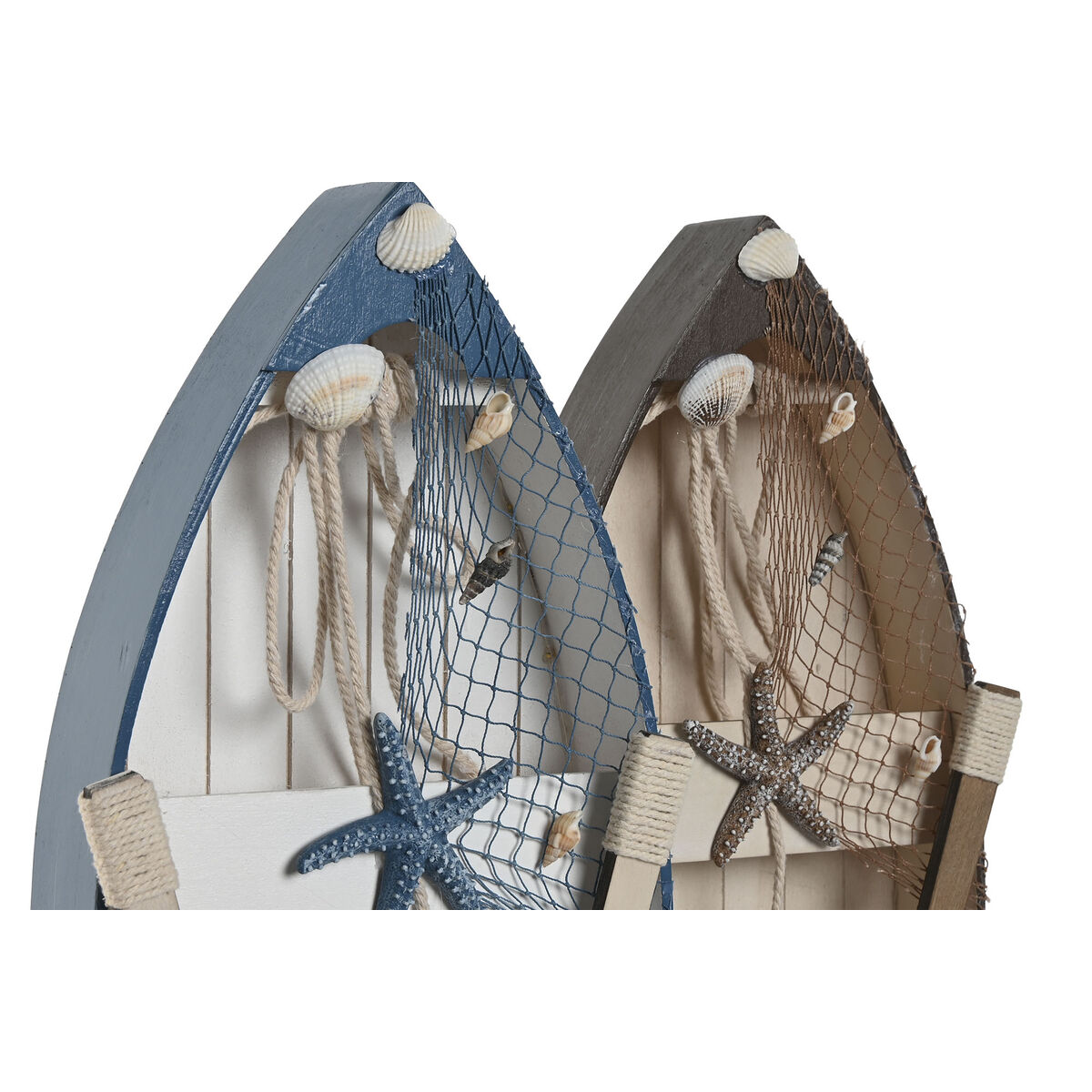 Figură Decorativă Home ESPRIT Albastru Alb Maro 20 x 7 x 40 cm (2 Unități)