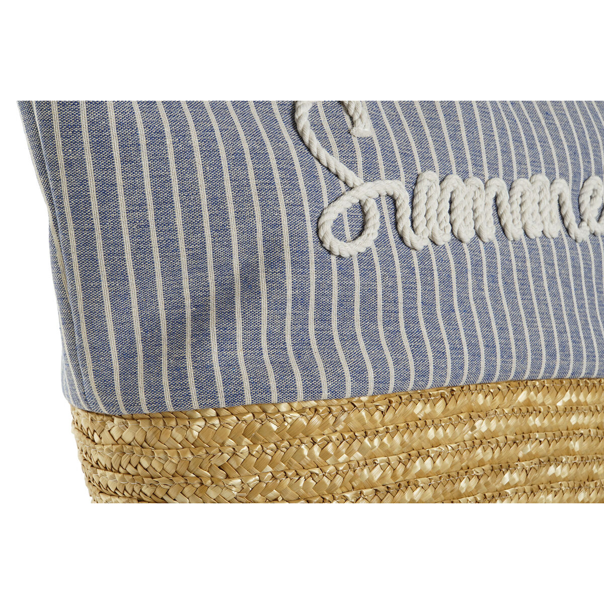 Geantă Damă Home ESPRIT Albastru Bej Natural 52 x 16 x 33 cm (2 Unități)