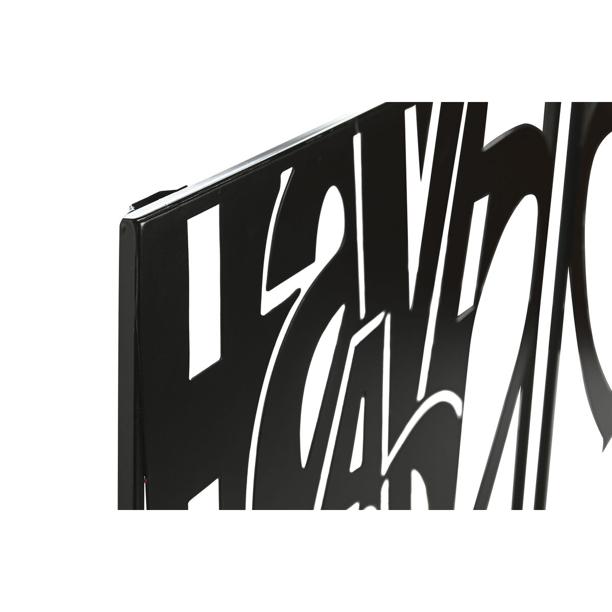 Decorațiune de Perete Home ESPRIT Negru Vintage Hrnek 44,5 x 1 x 44,5 cm (2 Unități)