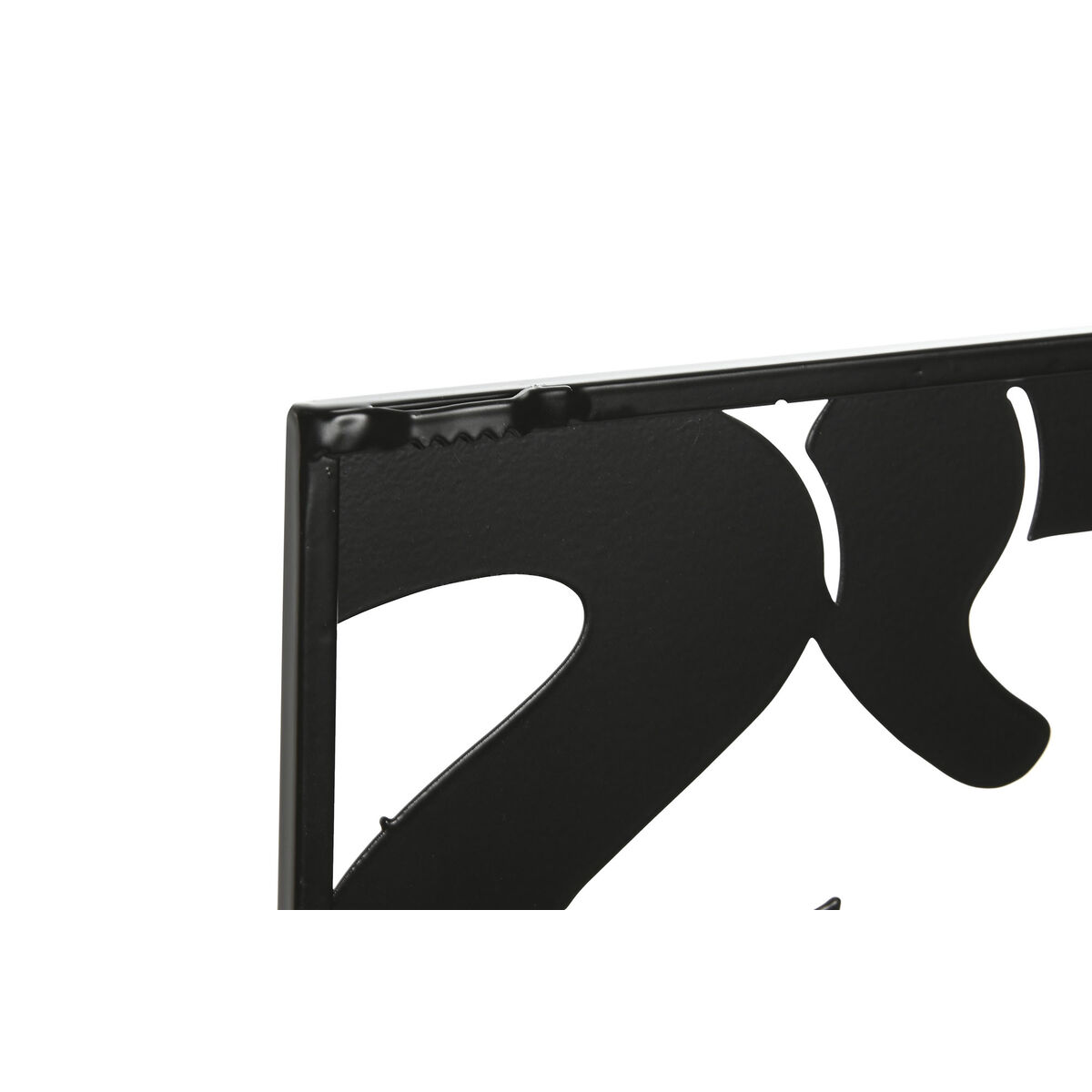 Decorațiune de Perete Home ESPRIT Negru Vintage Hrnek 44,5 x 1 x 44,5 cm (2 Unități)