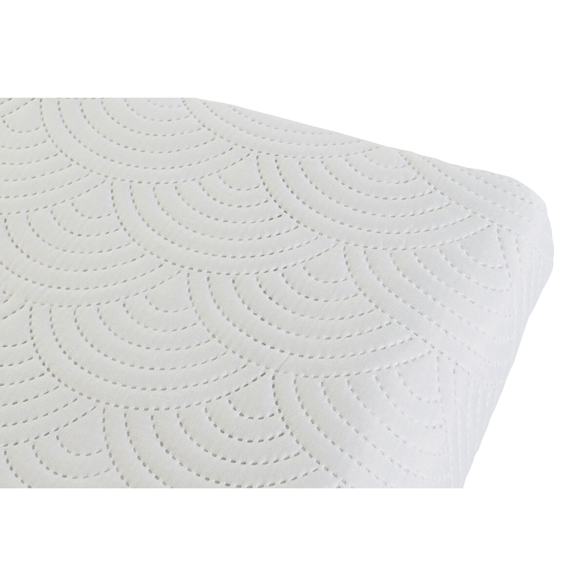 Cuvertură (de pat) DKD Home Decor Alb Pat 180 270 x 270 x 1 cm