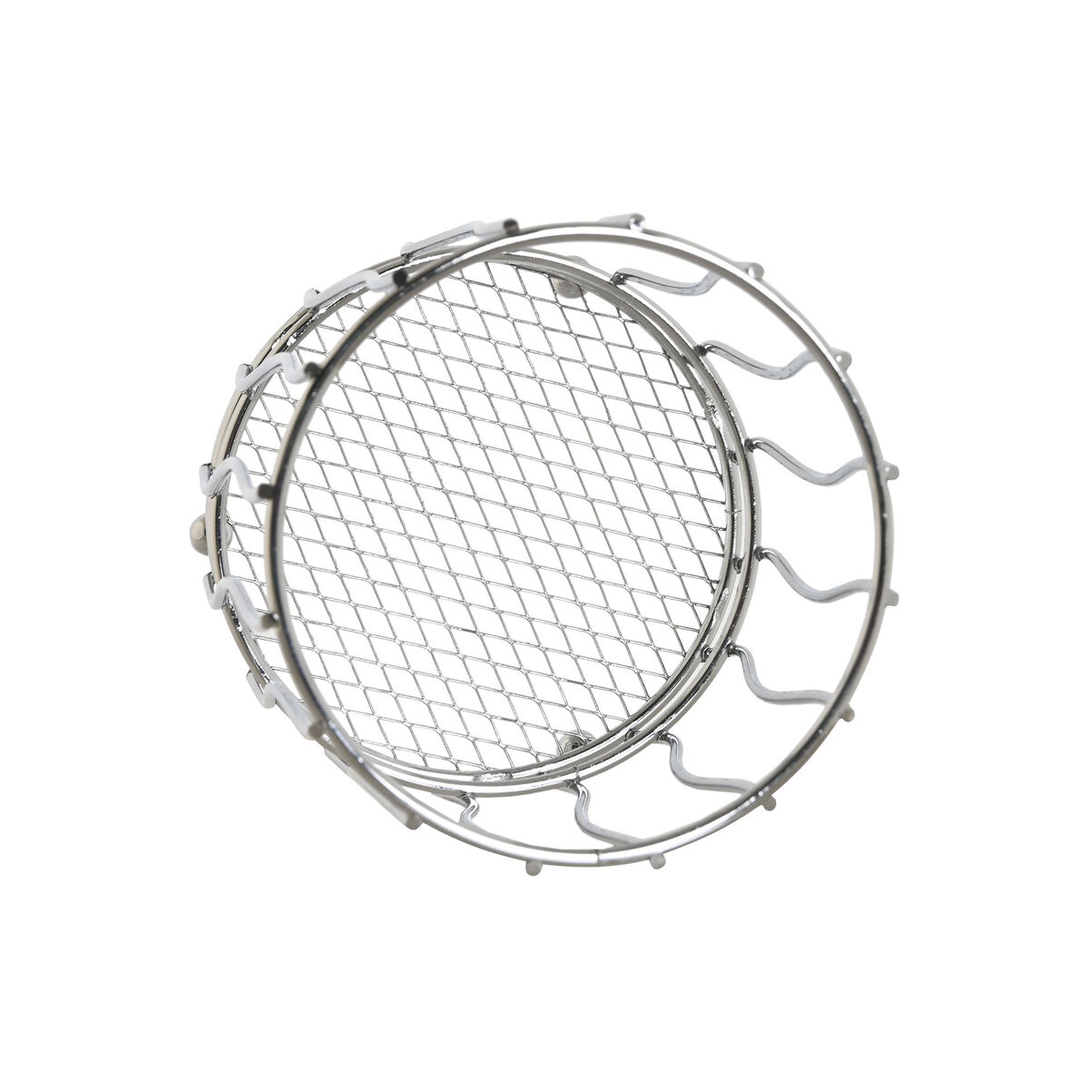 Coș de tacâmuri Home ESPRIT Argintiu Metal 11.5 x 11.5 x 15.5 cm