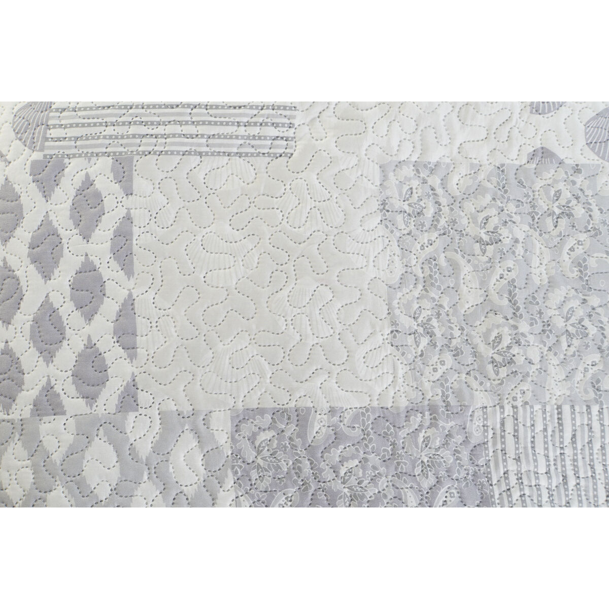 Cuvertură (de pat) DKD Home Decor Bej Gri Pat 180 270 x 270 x 1 cm