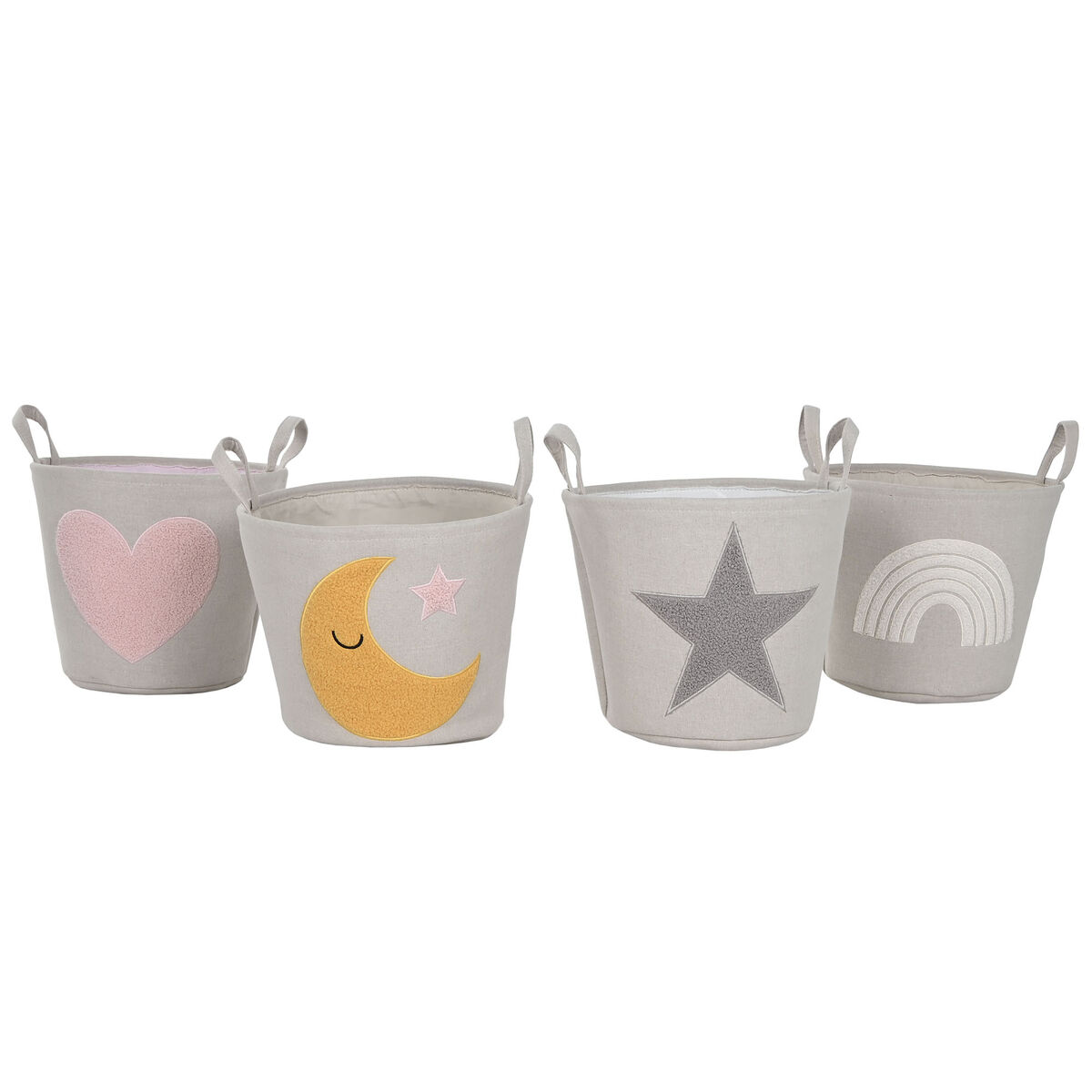 Coș Decorativ Home ESPRIT Multicolor 36 x 36 x 40 cm (4 Unități)