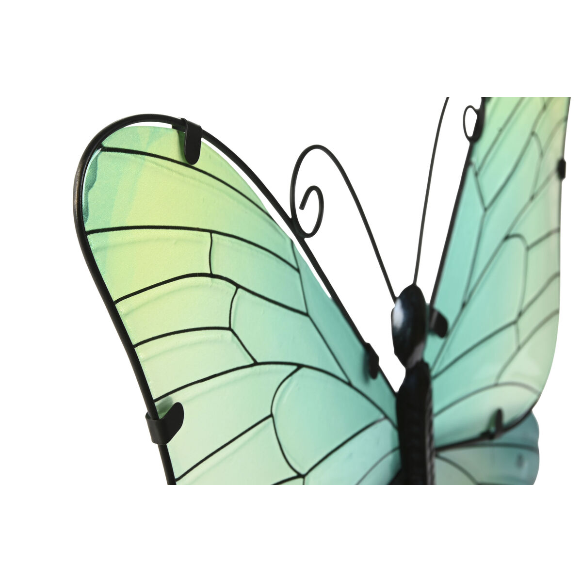 Decorațiune de Perete Home ESPRIT Galben Albastru Verde Liliachiu Fluture Shabby Chic 46 x 1,5 x 46 cm (4 Unități)