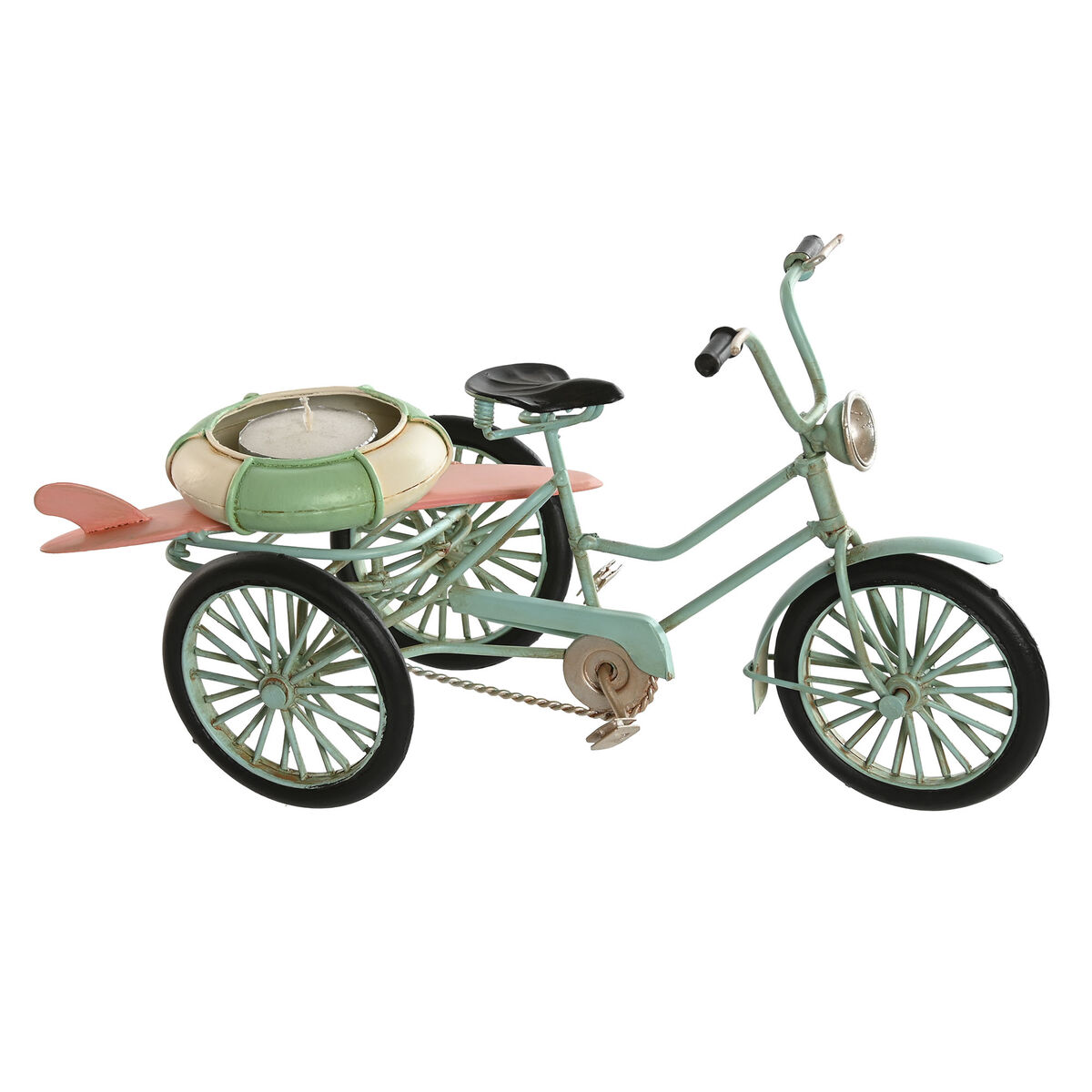 Figură Decorativă Home ESPRIT Albastru Alb Verde Roz Vintage 26,5 x 12 x 14 cm (3 Unități)