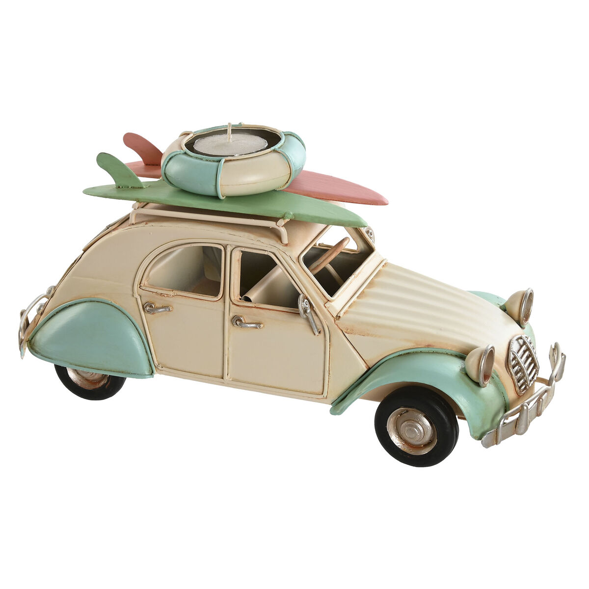 Figură Decorativă Home ESPRIT Albastru Verde Roz Vintage 28 x 11 x 11,5 cm (3 Unități)