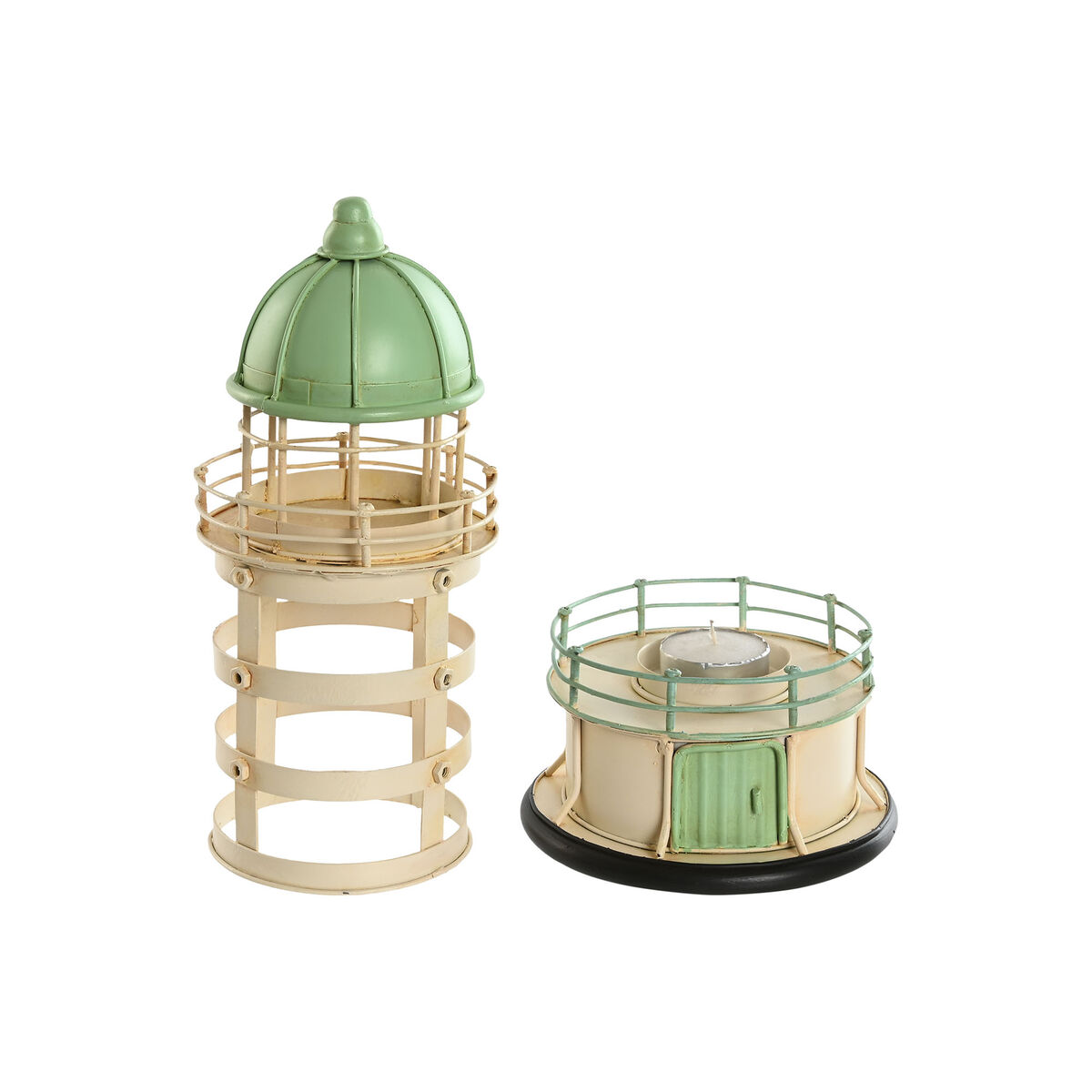 Figură Decorativă Home ESPRIT Albastru Verde Roz 13 x 13 x 27,5 cm (3 Unități)
