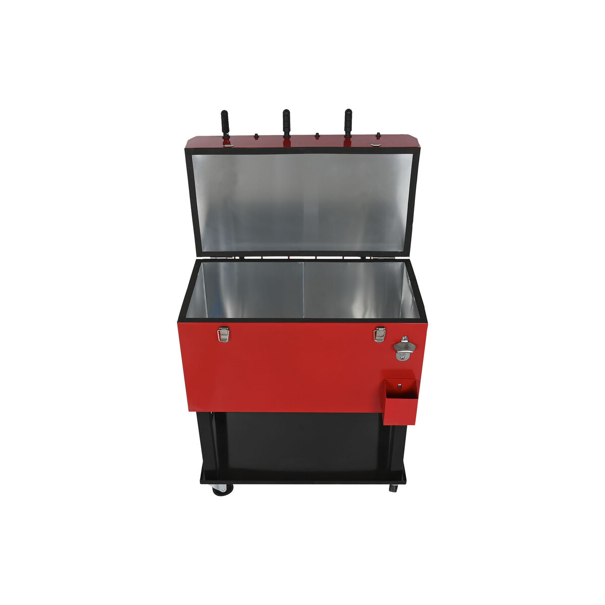 Frigider Portabil Home ESPRIT Negru Roșu Metal 71 x 62 x 85 cm