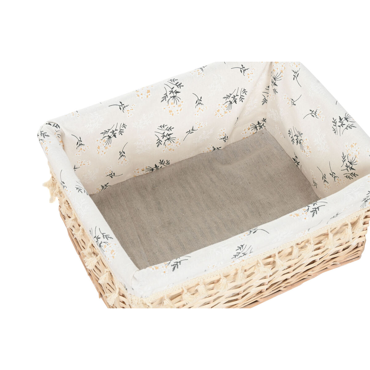 Coș pentru rufe murdare Home ESPRIT Natural răchită Shabby Chic 48 x 38 x 22 cm 5 Piese