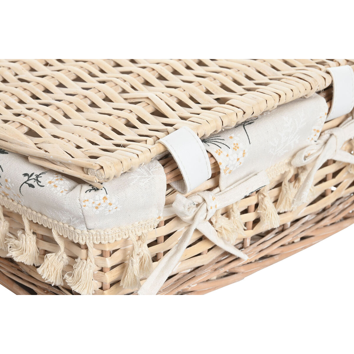 Coș pentru rufe murdare Home ESPRIT Natural răchită Shabby Chic 42 x 33 x 20 cm 3 Piese