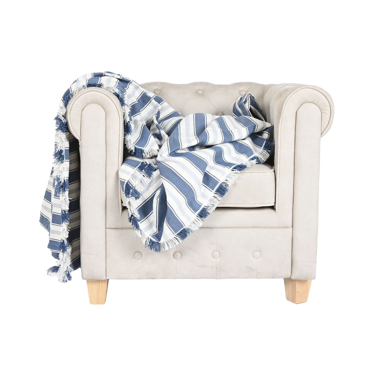 Cuvertură de Pat Home ESPRIT Albastru Gri