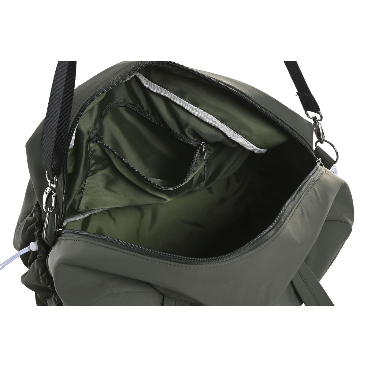 Geantă Damă Home ESPRIT Verde Bej Liliachiu 42 x 19 x 30 cm (3 Unități)