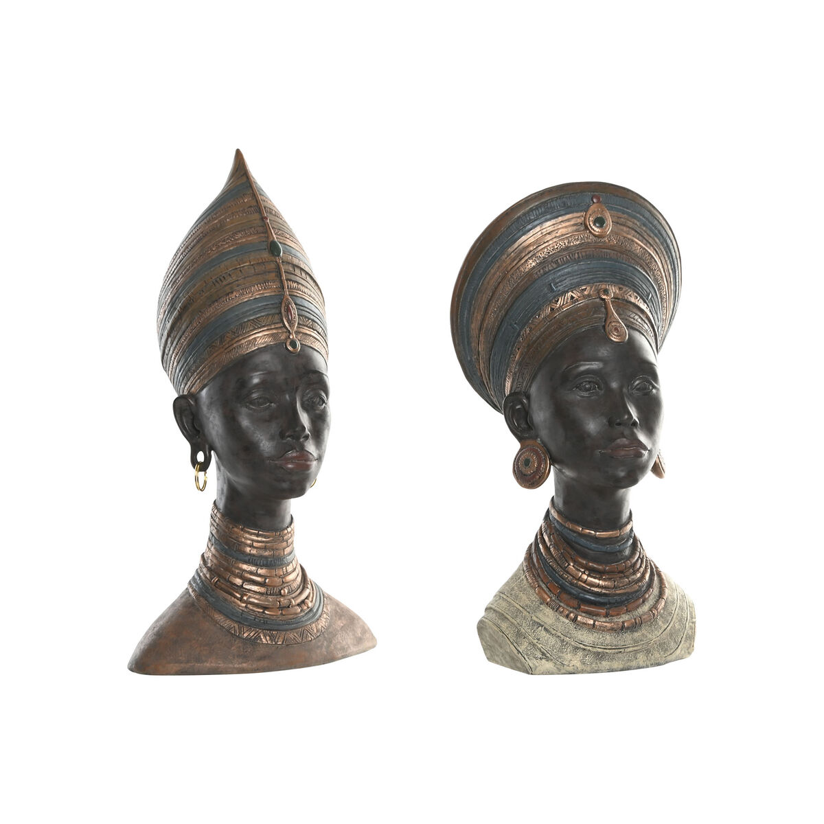 Figură Decorativă Home ESPRIT Maro Africană 30 x 20 x 53 cm (2 Unități)