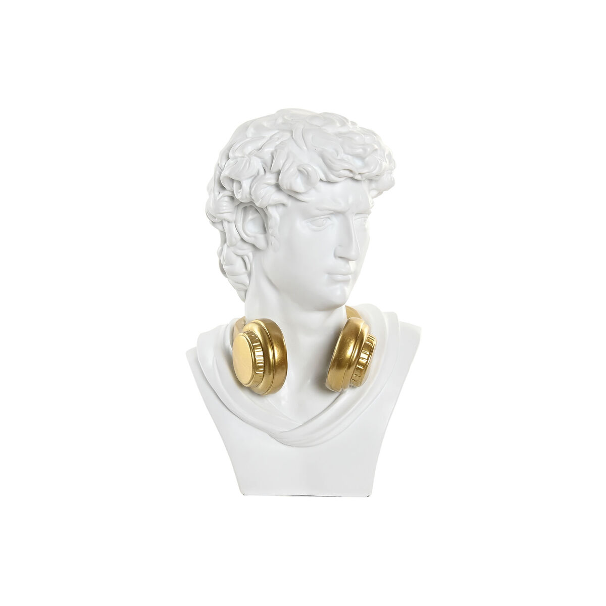Figură Decorativă Home ESPRIT Alb Auriu* Bust 19,5 x 16 x 30 cm