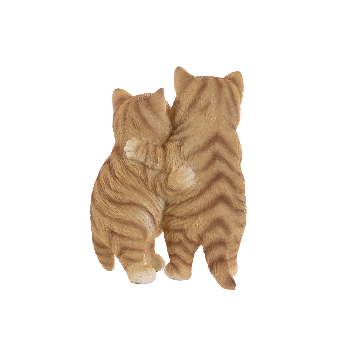 Figură Decorativă Home ESPRIT Maro Gri Pisici 13,5 X 9 X 18 CM (2 Unități)