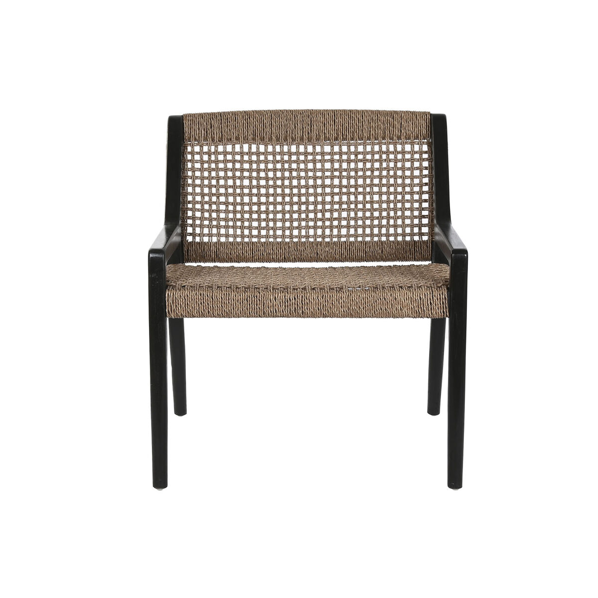 Fotoliu Home ESPRIT Negru Tec Fibre sintetice 65 X 62 X 72 CM