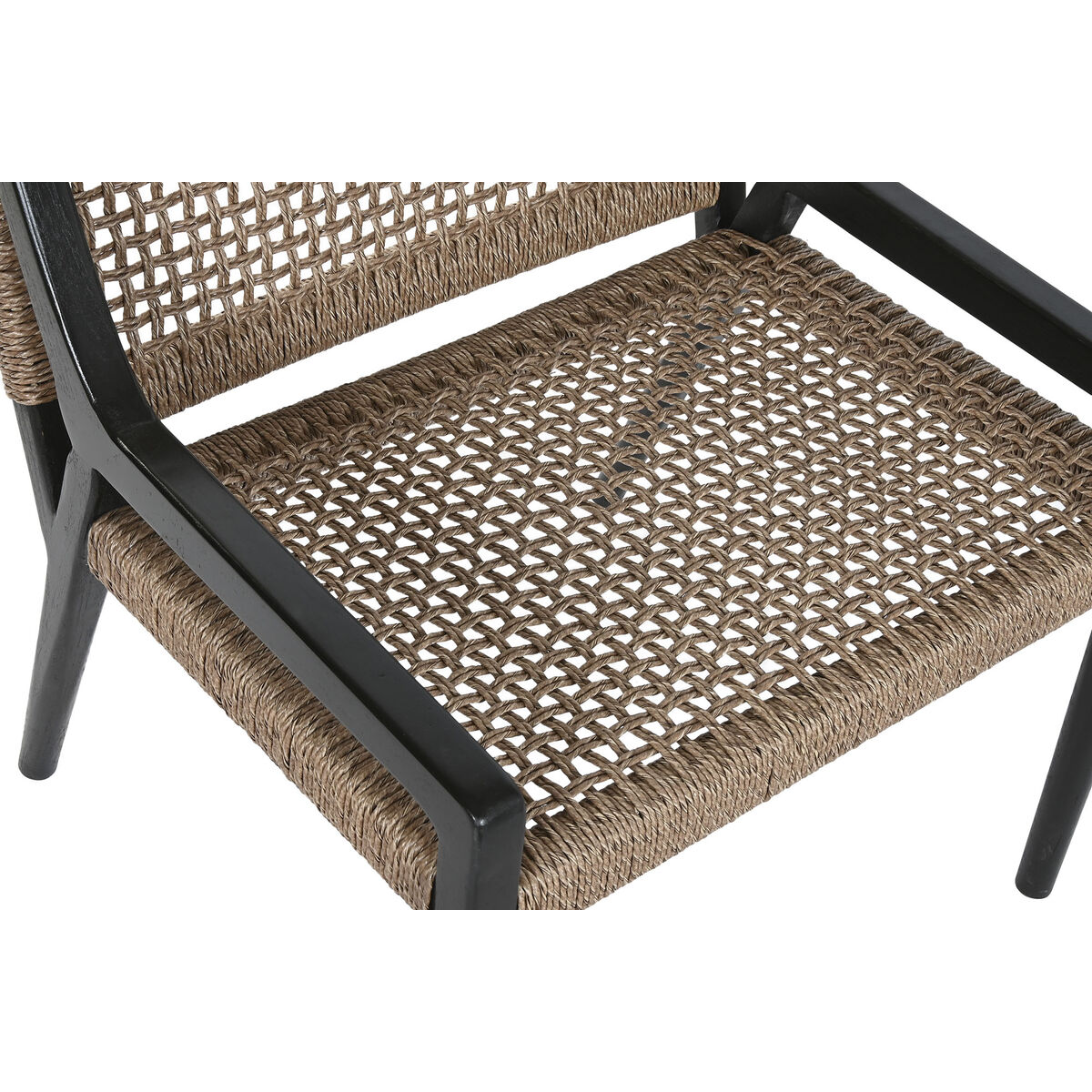 Fotoliu Home ESPRIT Negru Tec Fibre sintetice 65 X 62 X 72 CM