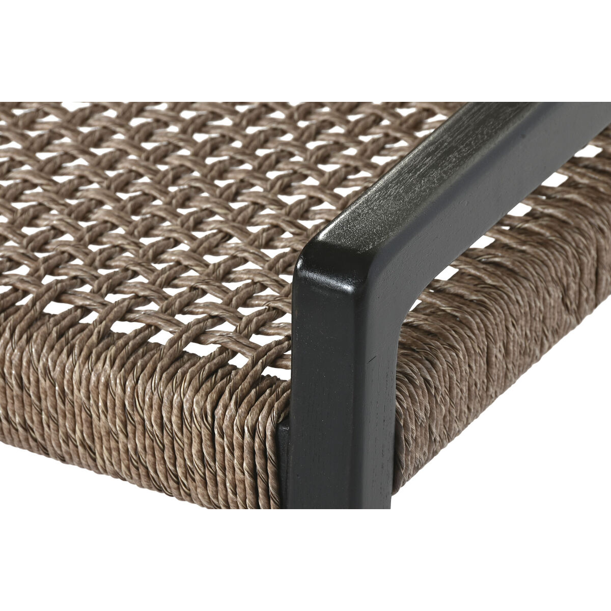 Fotoliu Home ESPRIT Negru Tec Fibre sintetice 65 X 62 X 72 CM