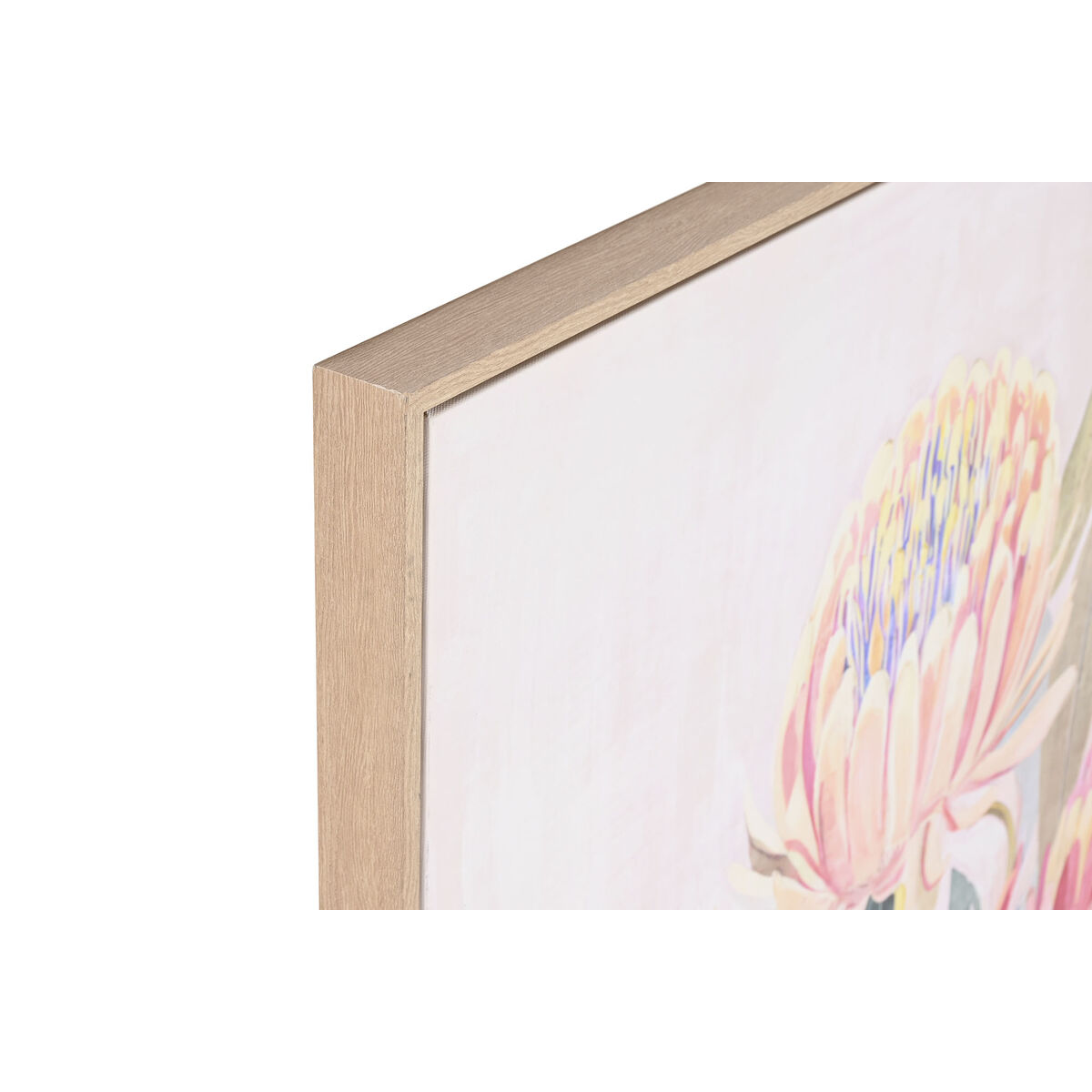 Pânză Home ESPRIT Verde Roz Květiny Shabby Chic 75 x 4 x 100 cm (2 Unități)