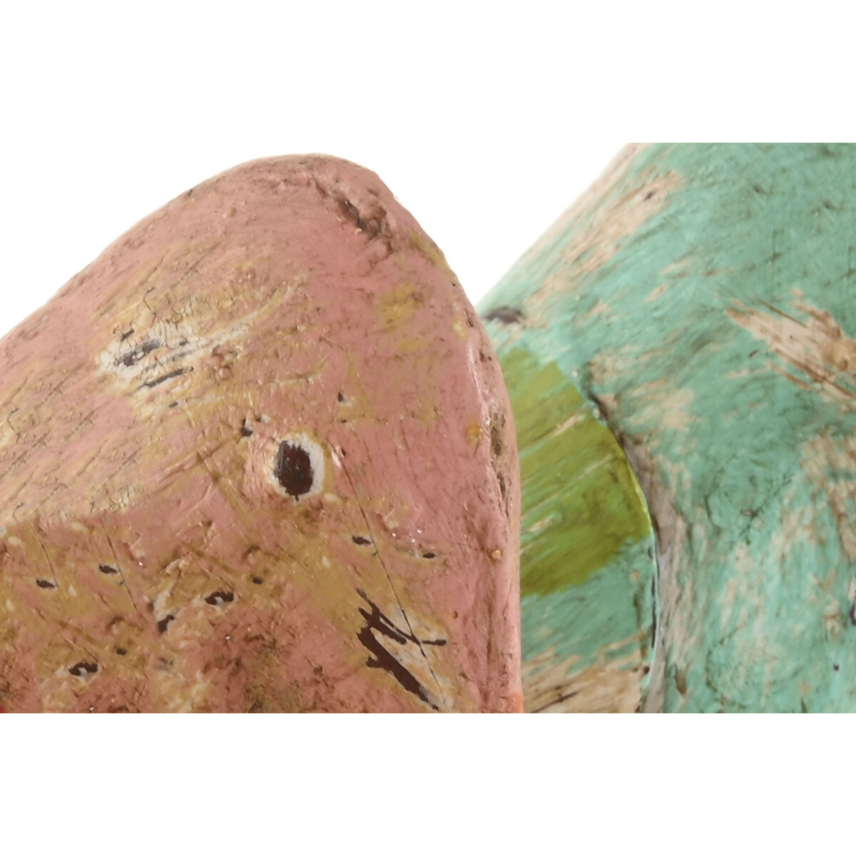 Figură Decorativă Home ESPRIT Verde Roz 26 x 9 x 24 cm (2 Unități)