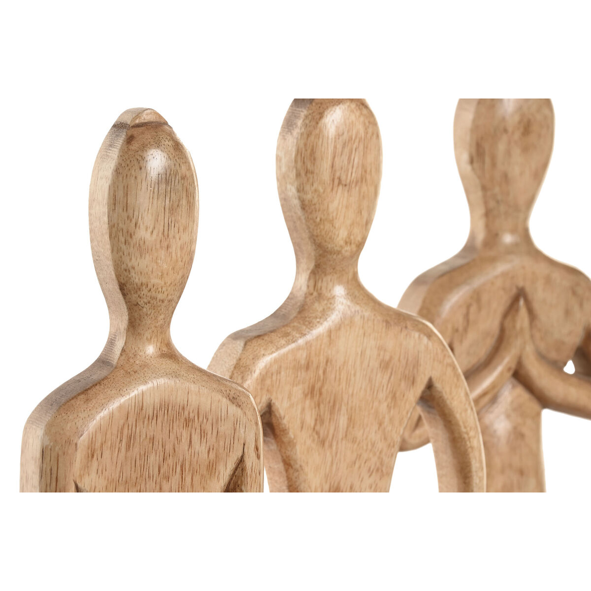 Figură Decorativă Home ESPRIT Maro Deschis Natural Yoga Arab 17,7 X 6 X 28,5 CM (3 Unități)
