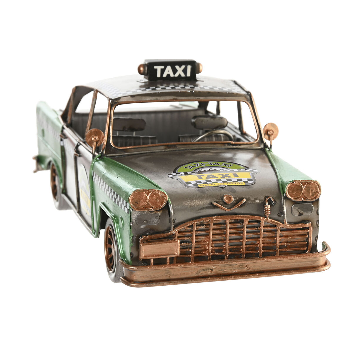 Figură Decorativă Home ESPRIT Verde Argintiu Mașină Vintage 32 x 14 x 13 cm