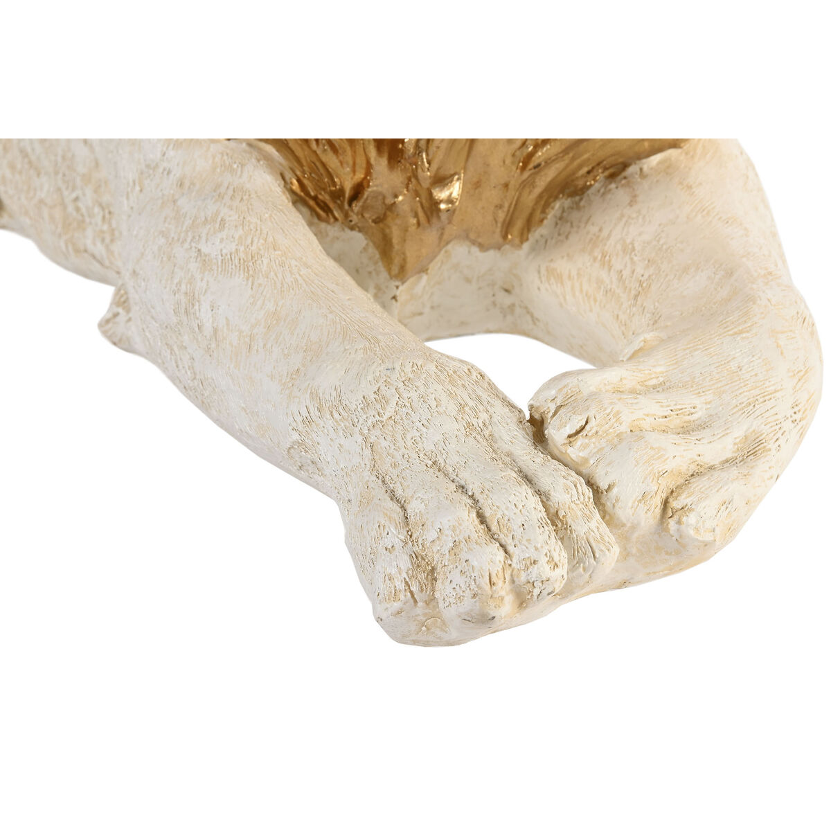 Figură Decorativă Home ESPRIT Alb Auriu* Leu 80 x 36 x 39 cm