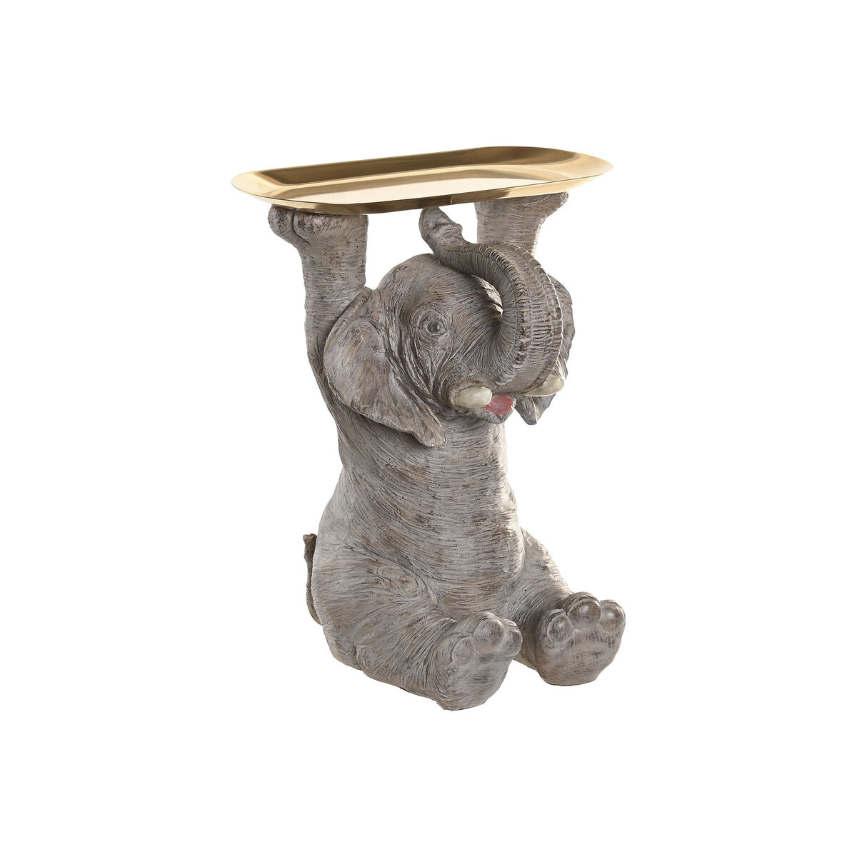 Figură Decorativă Home ESPRIT Gri Auriu* Elefant 30,5 X 23 X 34,5 CM