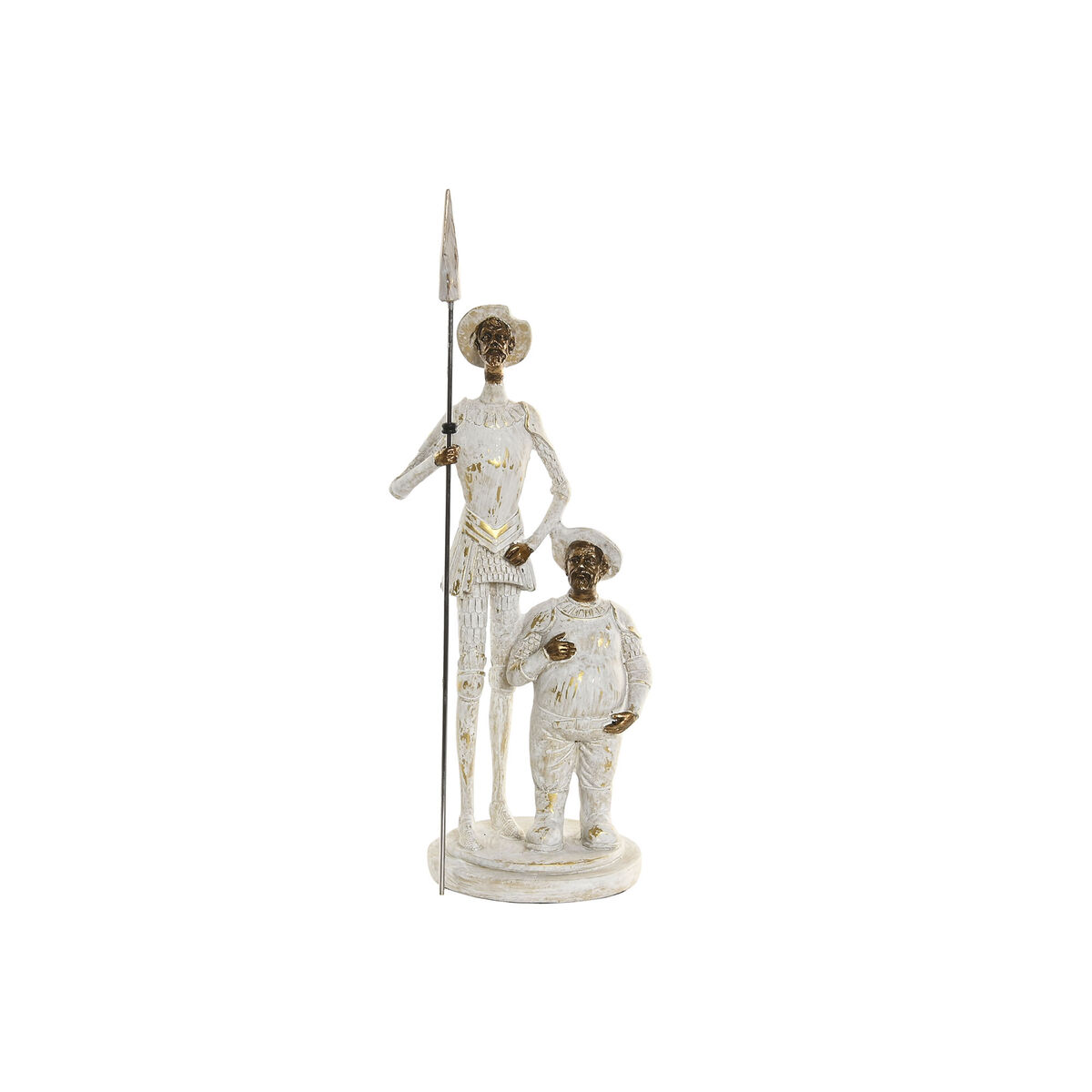 Figură Decorativă Home ESPRIT Alb Auriu* 9 x 8 x 25 cm