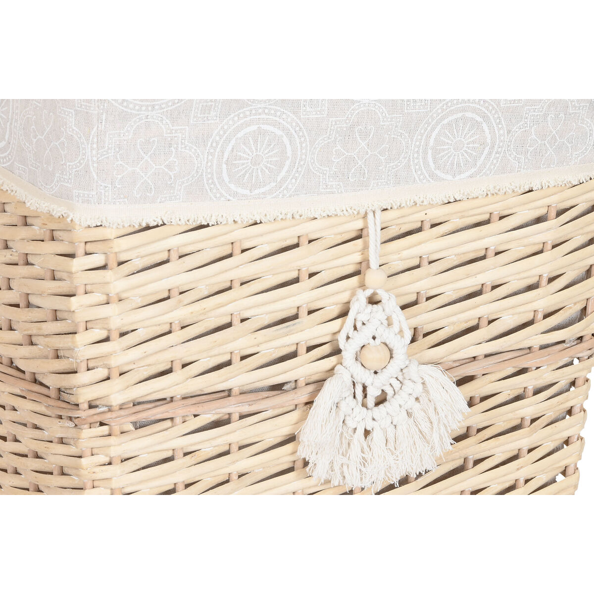 Coș pentru rufe murdare Home ESPRIT Natural răchită Boho 47 x 35 x 55 cm 5 Piese